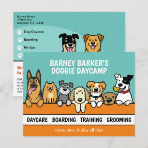 Carte Postale Peeking Dogs Soins aux animaux de compagnie Mignon