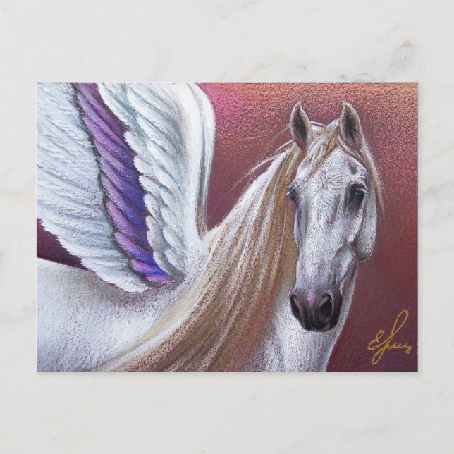 Carte Postale Pegasus au coucher du soleil (Devant)