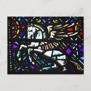 Carte Postale Pegasus Cheval ailé Imaginaire en verre tendu