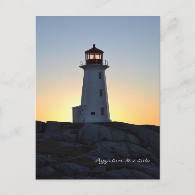 Carte Postale Peggy's Cove Lighthouse Route Nouvelle-Écosse (Devant)
