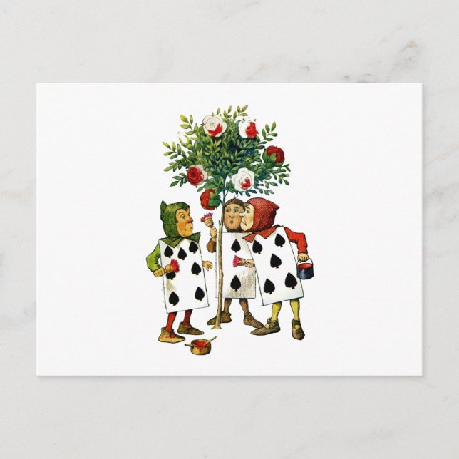 CARTE POSTALE PEINDRE LES ROSES DE LA REINE (Devant)