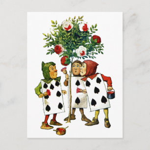 Carte Postale Peindre les Roses de la reine à Alice au pays des 