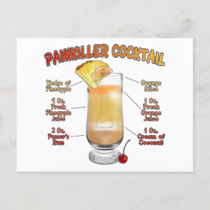 Carte Postale PEINKILLER Cocktail Recette Art