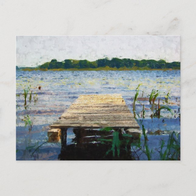 Carte Postale Peint de Footbridge dans l'eau. La rivière Havel. (Devant)