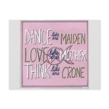 Carte postale peinte à la main "Danse, Amour, Réfl