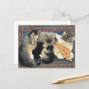 CARTE POSTALE PEINTE CAT