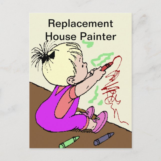 Carte Postale Peintre de la maison de remplacement (Devant)