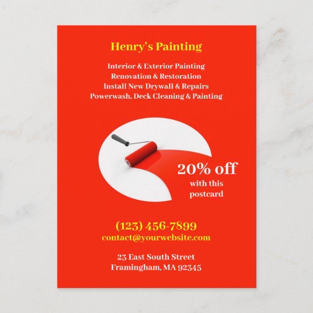 Carte postale Peinture (Devant)