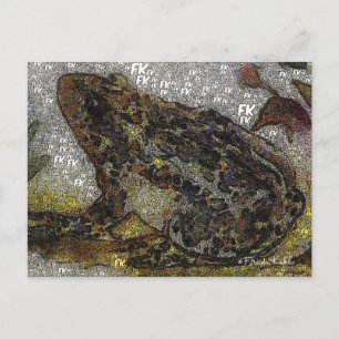 Carte Postale Peinture à la grenouille de style FK Frida Kahlo