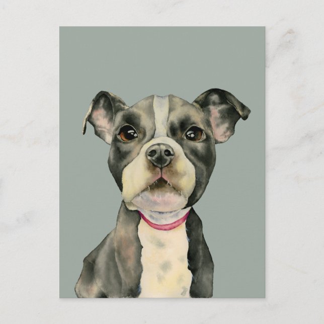 Carte Postale Peinture à l'aquarelle de Chien à Chien à Chien à  (Devant)