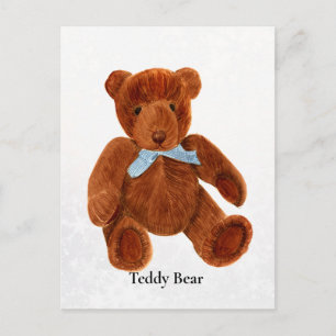 Carte postale Peinture à l'aquarelle Teddy Bear