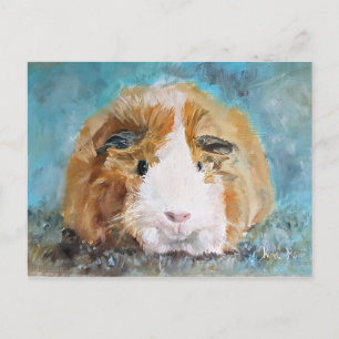 Carte Postale Peinture à l'huile de cobaye de Daisy