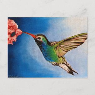 Carte Postale Peinture à l'huile de colibri