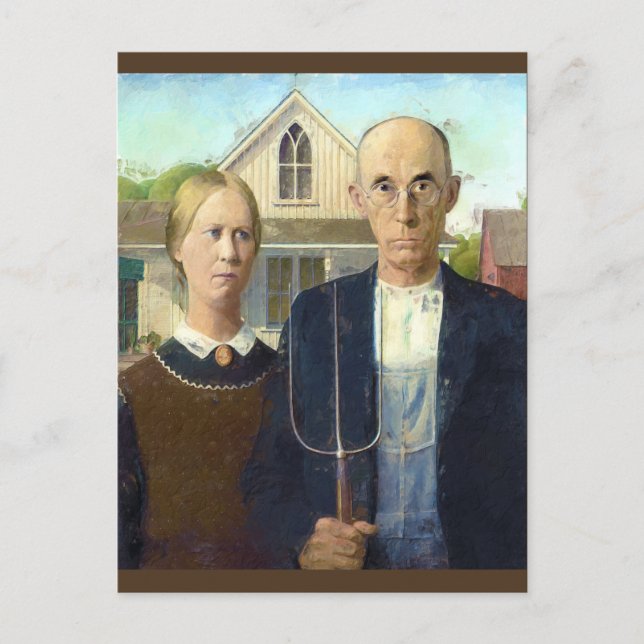 Carte Postale Peinture à l'huile gothique américaine (Devant)