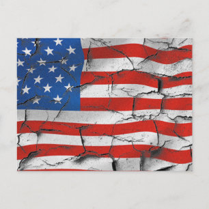Carte Postale Peinture à peinture à drapeau américain