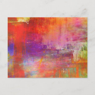 Carte Postale Peinture Abstraite colorée en gras