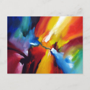 Carte Postale Peinture Abstraite contemporaine à la mode