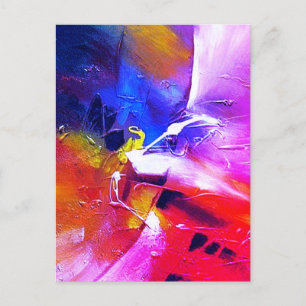 Carte Postale Peinture abstraite moderne expressionniste personn