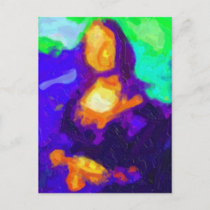Carte Postale Peinture Abstraite Mona Lisa