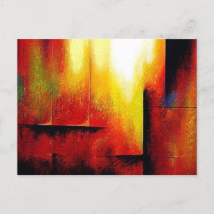 Carte Postale Peinture acrylique Modèle Art Abstrait moderne