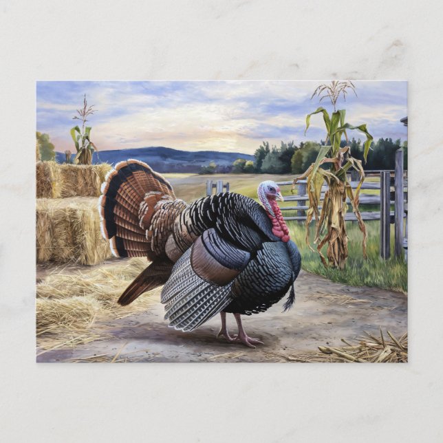 Carte Postale Peinture agricole de Turquie rustique Thanksgiving (Devant)