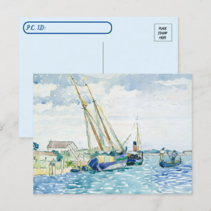 Carte Postale Peinture aquarelle de la scène marine du passage à