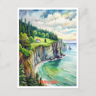 Carte Postale Peinture aquarelle du parc national Forillon