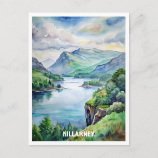 Carte Postale Peinture aquarelle du parc national Killarney