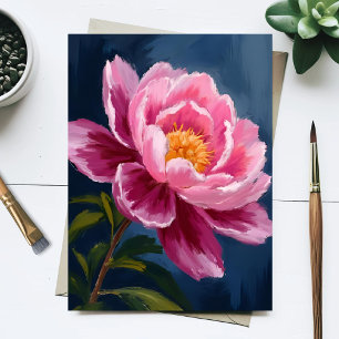 Carte Postale Peinture aquarelle florale Fleur Rose