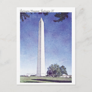 Carte Postale Peinture aquarelle moderne Washington Monument