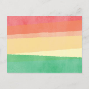 Carte postale Peinture arc-en-ciel aquarelle
