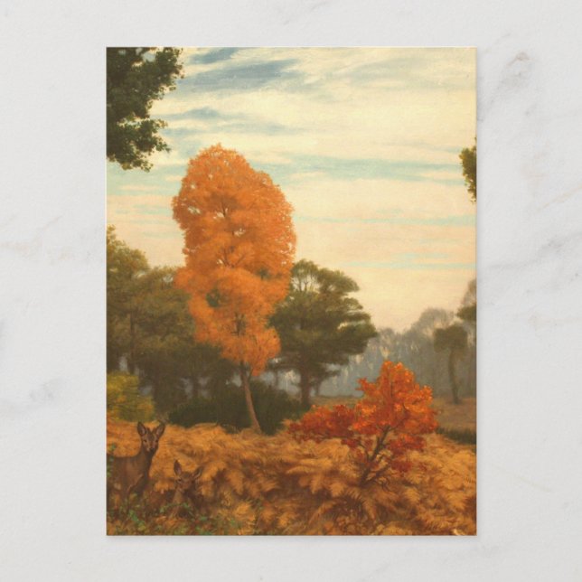Carte Postale Peinture automnale vintage (Devant)