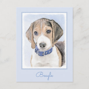 Carte Postale Peinture beagle - Cute Original Chien Art
