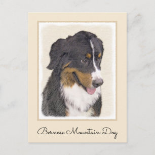 Carte Postale Peinture bernoise de chien de montagne - Art origi