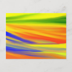 CARTE POSTALE PEINTURE COLORÉE ARTISANAT
