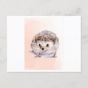 Carte Postale Peinture d'aquarelle de hérisson