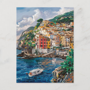 Carte Postale Peinture d'aquarelle Ischia Italie