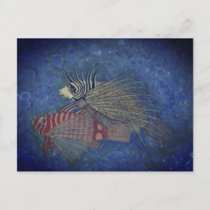 Carte Postale Peinture d'art de poisson chanceux