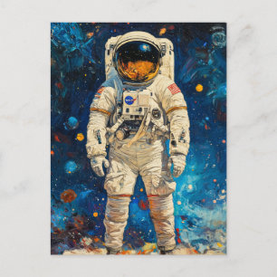 Carte Postale Peinture d'astronaute