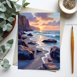 Carte Postale Peinture de Big Sur, côte californienne