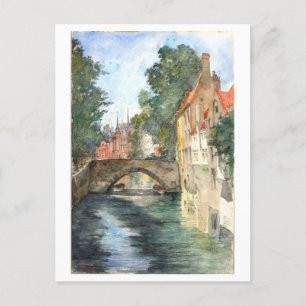 Carte Postale Peinture de Bruges, Belgique,