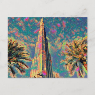 Carte Postale Peinture de Burj Khalifa