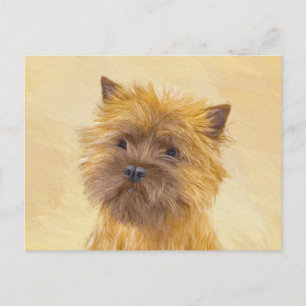 Carte Postale Peinture de Cairn Terrier - Cute Original Chien Ar