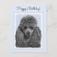 Peinture de caniche Miniature Jouet noir Art origi