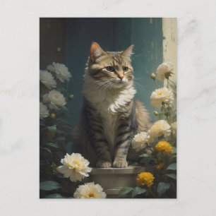 Carte Postale peinture de chat