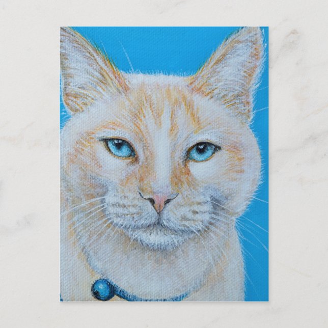 Carte Postale Peinture de chats de Marshmallow (Devant)