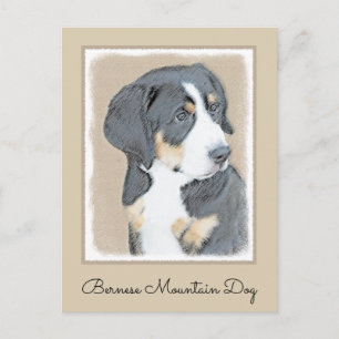 Carte Postale Peinture de Chien de Montagne bernois - Art origin