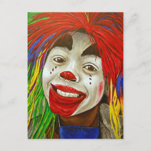 Carte Postale Peinture de clown enfant