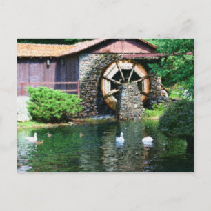 Carte postale Peinture de l'étang à roue d'eau