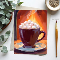 Peinture de mug de chocolat chaud aux guimauves